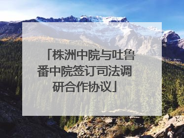 株洲中院与吐鲁番中院签订司法调研合作协议