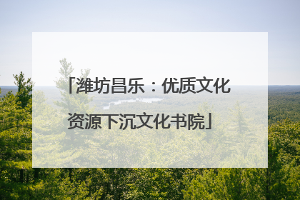 潍坊昌乐：优质文化资源下沉文化书院