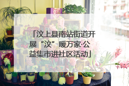 汶上县南站街道开展“汶”暖万家·公益集市进社区活动