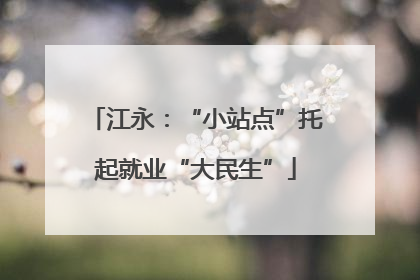 江永：“小站点”托起就业“大民生”