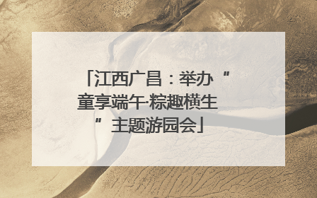 江西广昌：举办“童享端午·粽趣横生”主题游园会