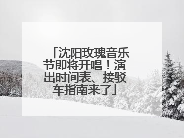 沈阳玫瑰音乐节即将开唱！演出时间表、接驳车指南来了