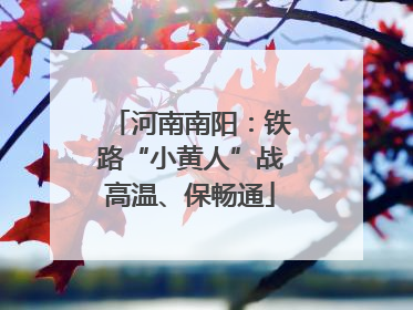 河南南阳：铁路“小黄人”战高温、保畅通