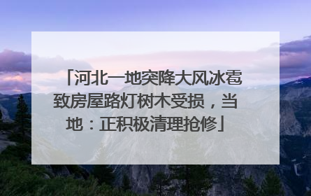 河北一地突降大风冰雹致房屋路灯树木受损，当地：正积极清理抢修