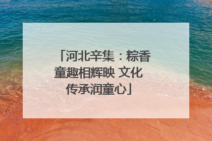 河北辛集：粽香童趣相辉映 文化传承润童心