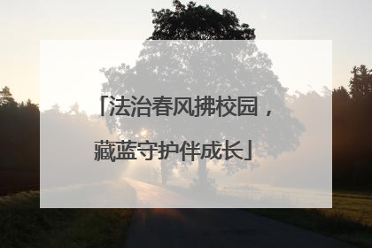 法治春风拂校园，藏蓝守护伴成长