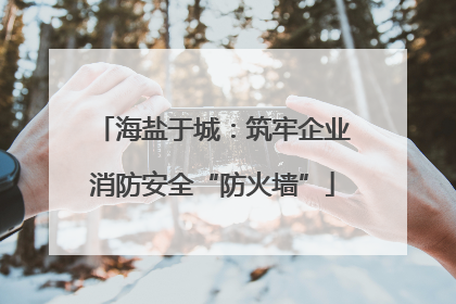 海盐于城：筑牢企业消防安全“防火墙”