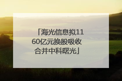 海光信息拟1160亿元换股吸收合并中科曙光