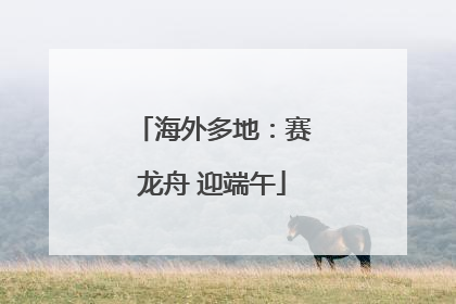 海外多地：赛龙舟 迎端午