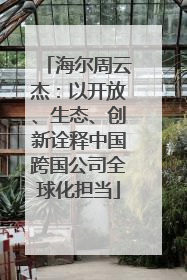 海尔周云杰：以开放、生态、创新诠释中国跨国公司全球化担当
