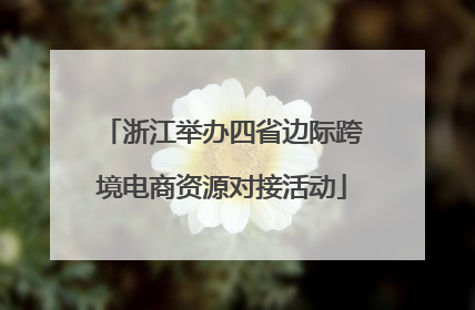 浙江举办四省边际跨境电商资源对接活动