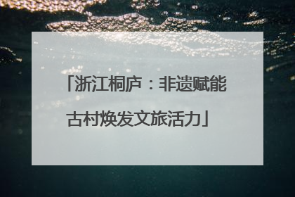 浙江桐庐：非遗赋能古村焕发文旅活力