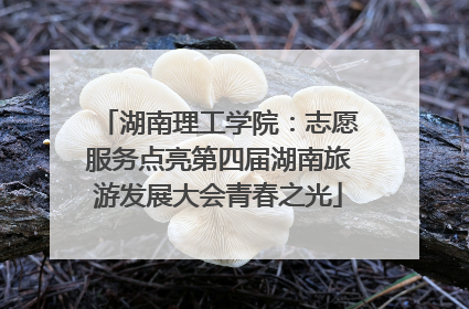 湖南理工学院：志愿服务点亮第四届湖南旅游发展大会青春之光