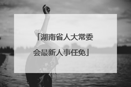 湖南省人大常委会最新人事任免