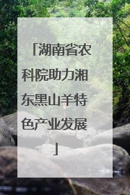 湖南省农科院助力湘东黑山羊特色产业发展