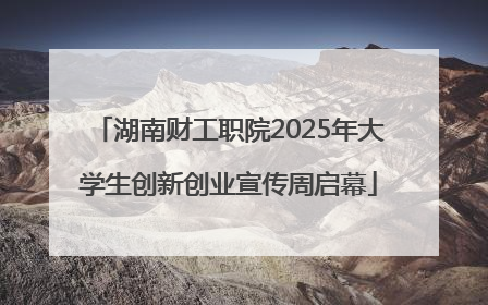 湖南财工职院2025年大学生创新创业宣传周启幕