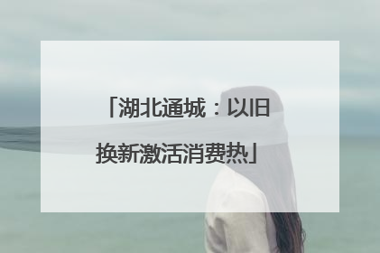 湖北通城：以旧换新激活消费热