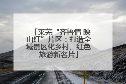 莱芜“齐鲁情 映山红”片区：打造全域景区化乡村、红色旅游新名片