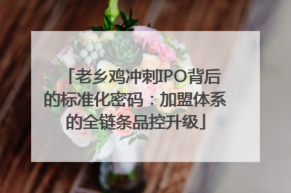 老乡鸡冲刺IPO背后的标准化密码：加盟体系的全链条品控升级