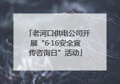 老河口供电公司开展“6·16安全宣传咨询日”活动