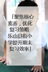 聚焦核心素养，优化复习策略 乐山县街小学提升期末复习效率