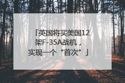 英国将买美国12架F-35A战机，实现一个“首次”