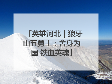 英雄河北｜狼牙山五勇士：舍身为国 铁血英魂