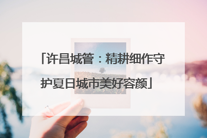 许昌城管：精耕细作守护夏日城市美好容颜