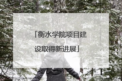 衡水学院项目建设取得新进展