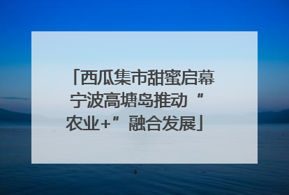 西瓜集市甜蜜启幕 宁波高塘岛推动“农业+”融合发展