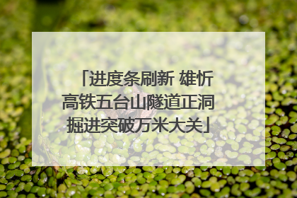 进度条刷新 雄忻高铁五台山隧道正洞掘进突破万米大关