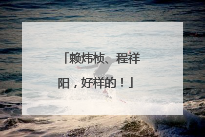 赖炜桢、程祥阳，好样的！