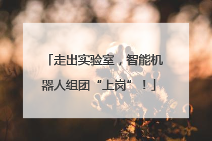 走出实验室，智能机器人组团“上岗”！