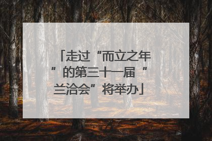 走过“而立之年”的第三十一届“兰洽会”将举办