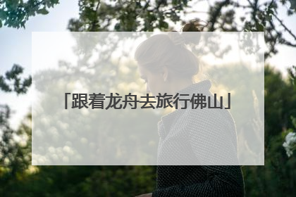 跟着龙舟去旅行佛山