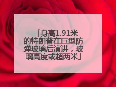 身高1.91米的特朗普在巨型防弹玻璃后演讲，玻璃高度或超两米