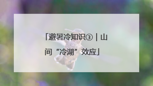 避暑冷知识③｜山间“冷湖”效应