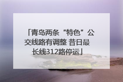 青岛两条“特色”公交线路有调整 昔日最长线312路停运