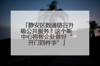 静安区数通链谷升级公共服务！这个新中心将帮企业做好“开门四件事”