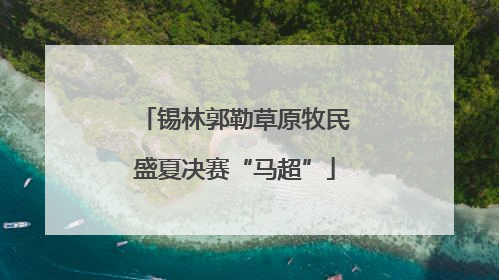 锡林郭勒草原牧民盛夏决赛“马超”