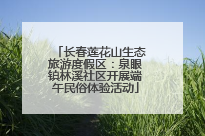 长春莲花山生态旅游度假区：泉眼镇林溪社区开展端午民俗体验活动