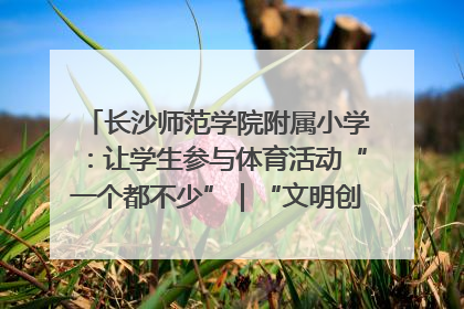 长沙师范学院附属小学：让学生参与体育活动“一个都不少”｜“文明创建耀三湘”专栏
