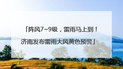 阵风7~9级，雷雨马上到！济南发布雷雨大风黄色预警