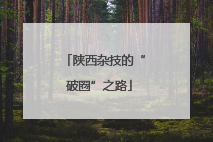 陕西杂技的“破圈”之路