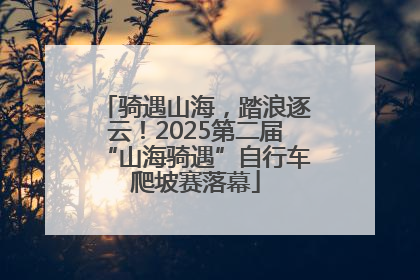 骑遇山海，踏浪逐云！2025第二届“山海骑遇”自行车爬坡赛落幕