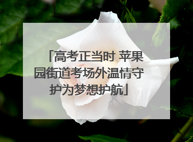 高考正当时 苹果园街道考场外温情守护为梦想护航