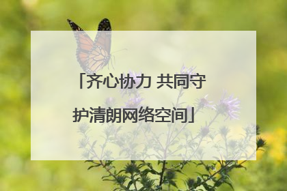 齐心协力 共同守护清朗网络空间
