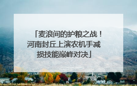 麦浪间的护粮之战！河南封丘上演农机手减损技能巅峰对决