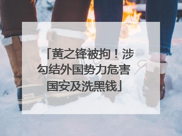 黄之锋被拘！涉勾结外国势力危害国安及洗黑钱