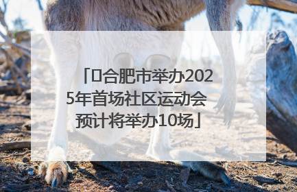 ﻿合肥市举办2025年首场社区运动会 预计将举办10场